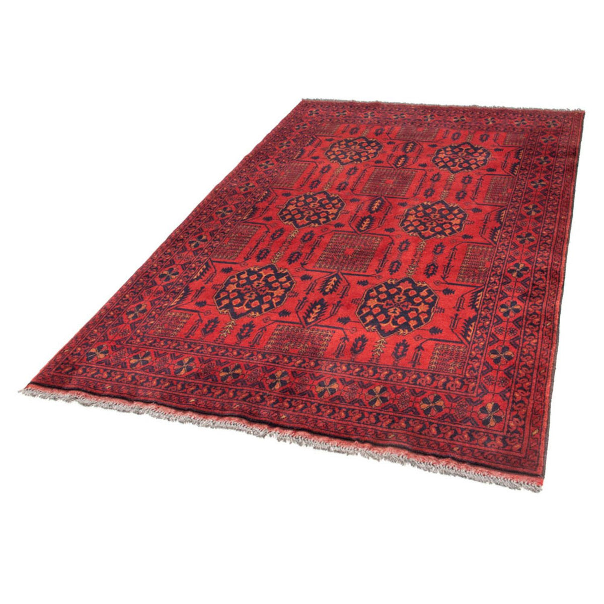 Alfombra afgana - Kunduz - 196 x 130 cm - rojo