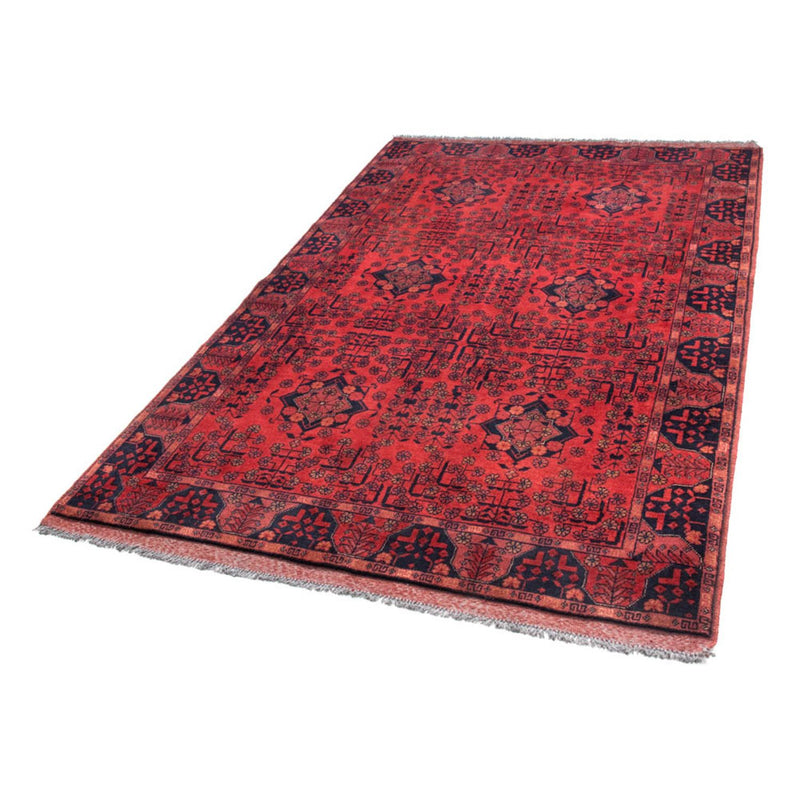 Alfombra afgana - Kunduz - 200 x 130 cm - rojo