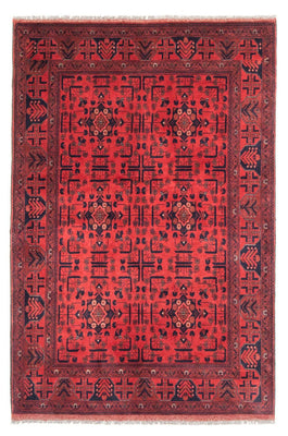 Alfombra afgana - Kunduz - 190 x 130 cm - rojo