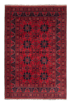 Alfombra afgana - Kunduz - 188 x 129 cm - rojo