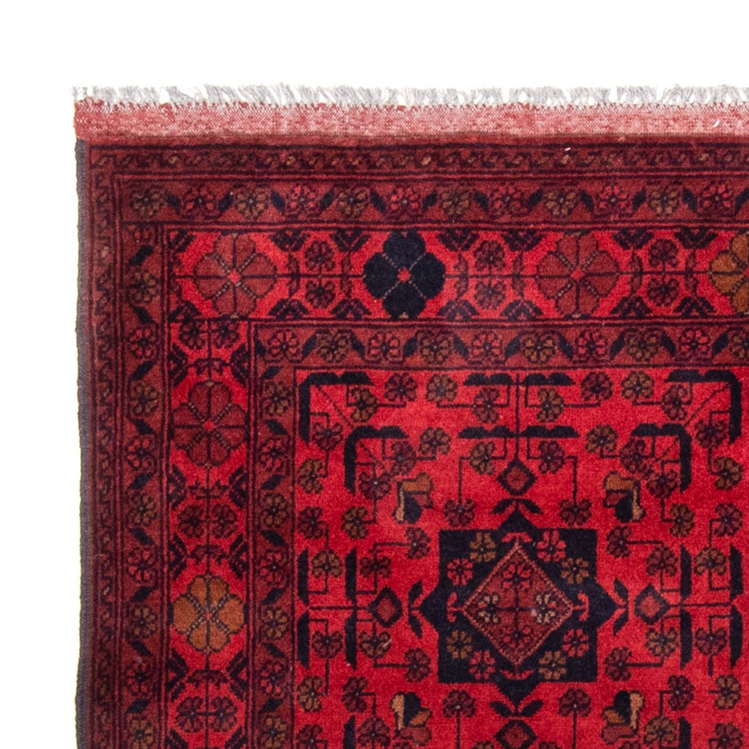 Alfombra afgana - Kunduz - 190 x 128 cm - rojo