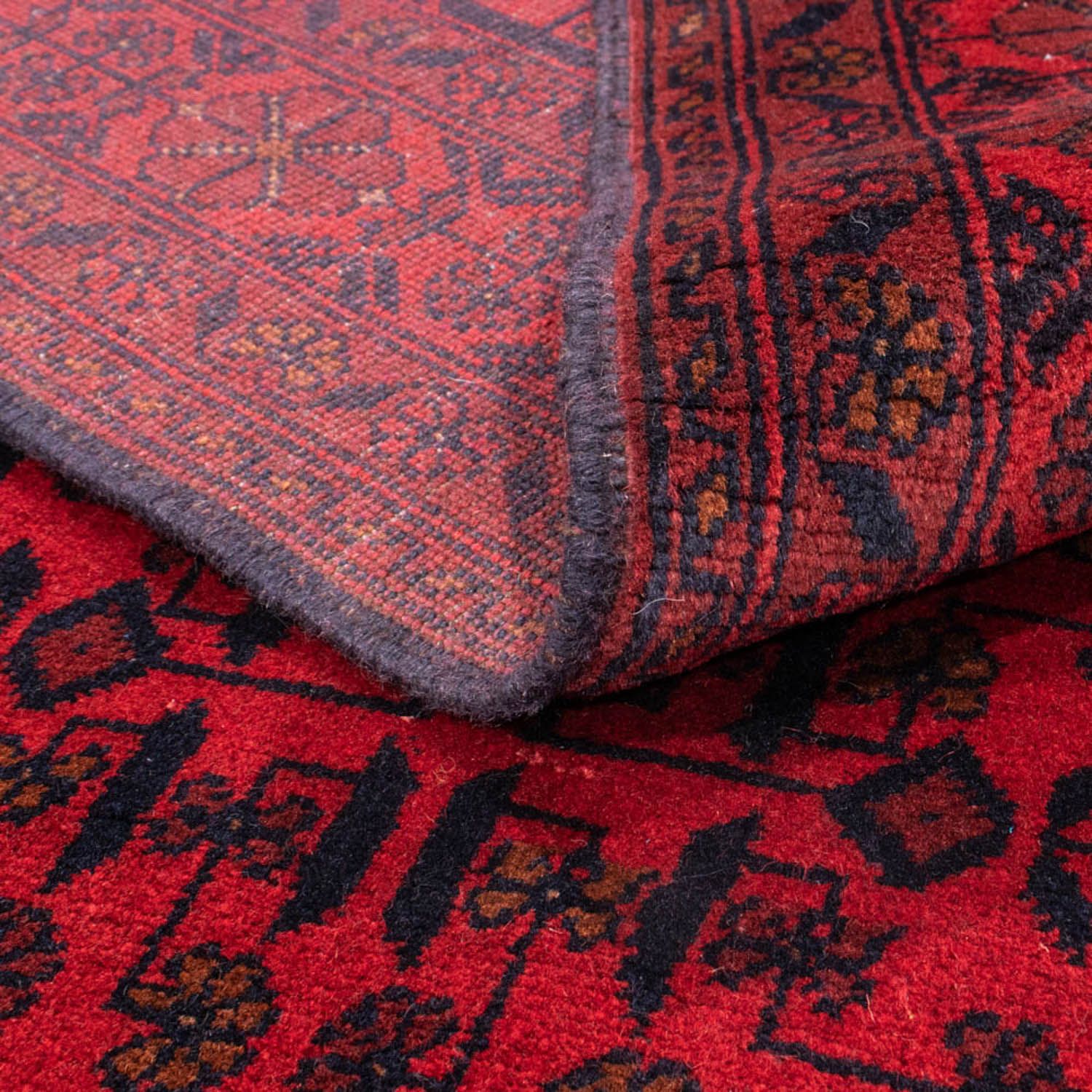 Alfombra afgana - Kunduz - 190 x 128 cm - rojo