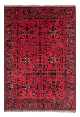 Alfombra afgana - Kunduz - 193 x 129 cm - rojo