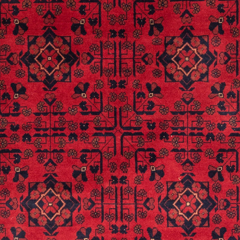Alfombra afgana - Kunduz - 193 x 129 cm - rojo