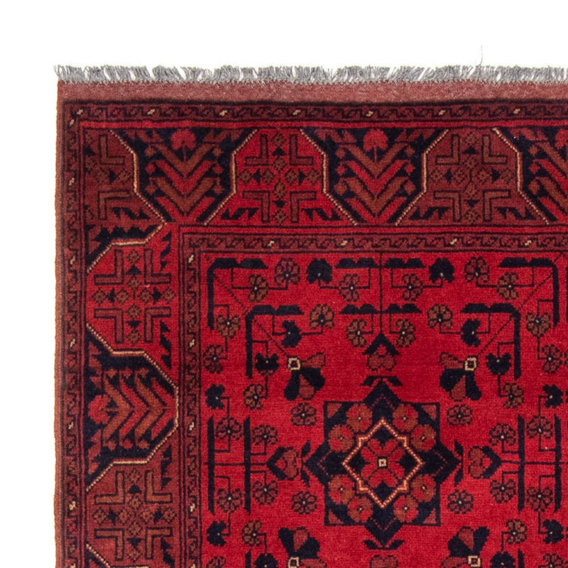 Alfombra afgana - Kunduz - 193 x 129 cm - rojo