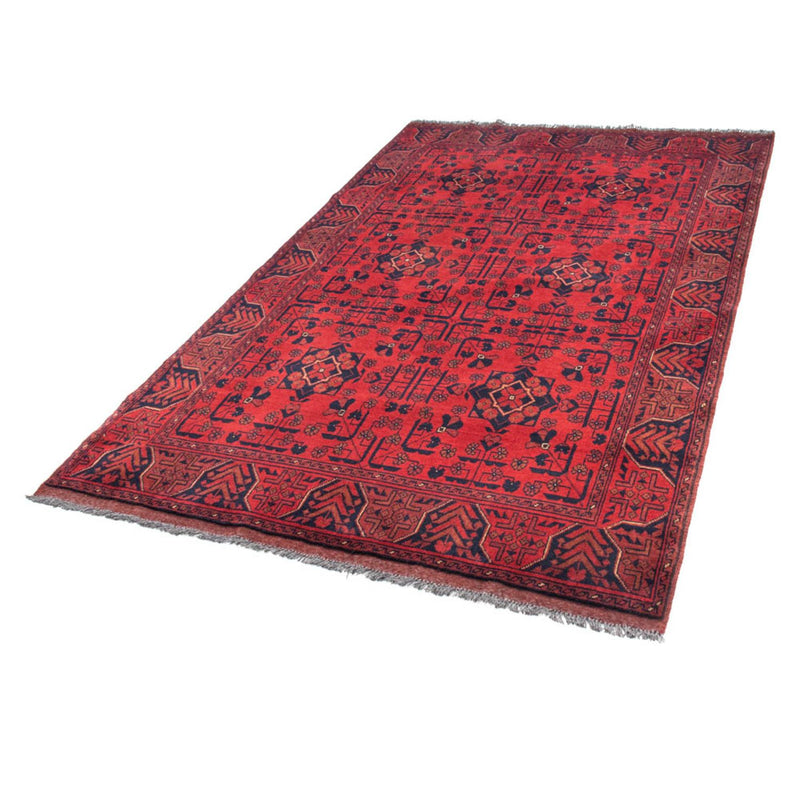 Alfombra afgana - Kunduz - 193 x 129 cm - rojo