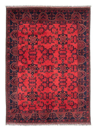 Alfombra afgana - Kunduz - 184 x 127 cm - rojo