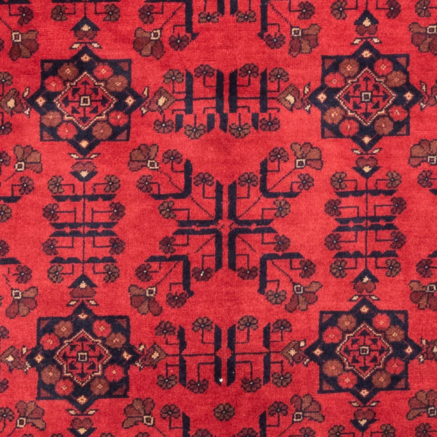 Alfombra afgana - Kunduz - 184 x 127 cm - rojo