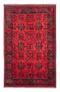 Alfombra afgana - Kunduz - 195 x 128 cm - rojo