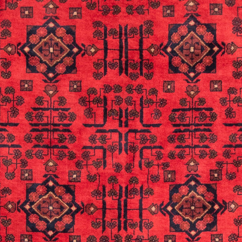 Alfombra afgana - Kunduz - 195 x 128 cm - rojo