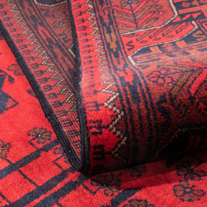 Alfombra afgana - Kunduz - 195 x 128 cm - rojo