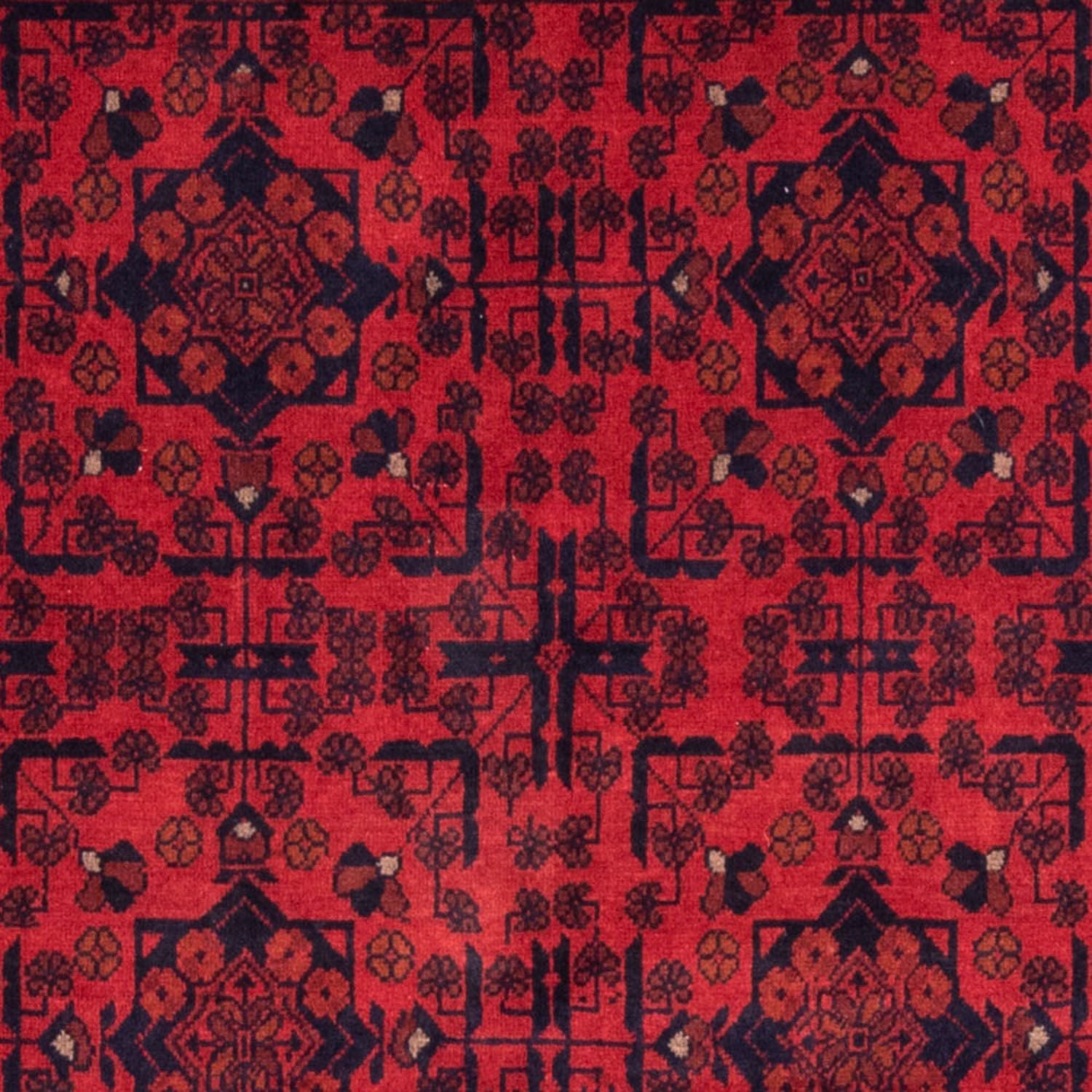Alfombra afgana - Kunduz - 186 x 126 cm - rojo
