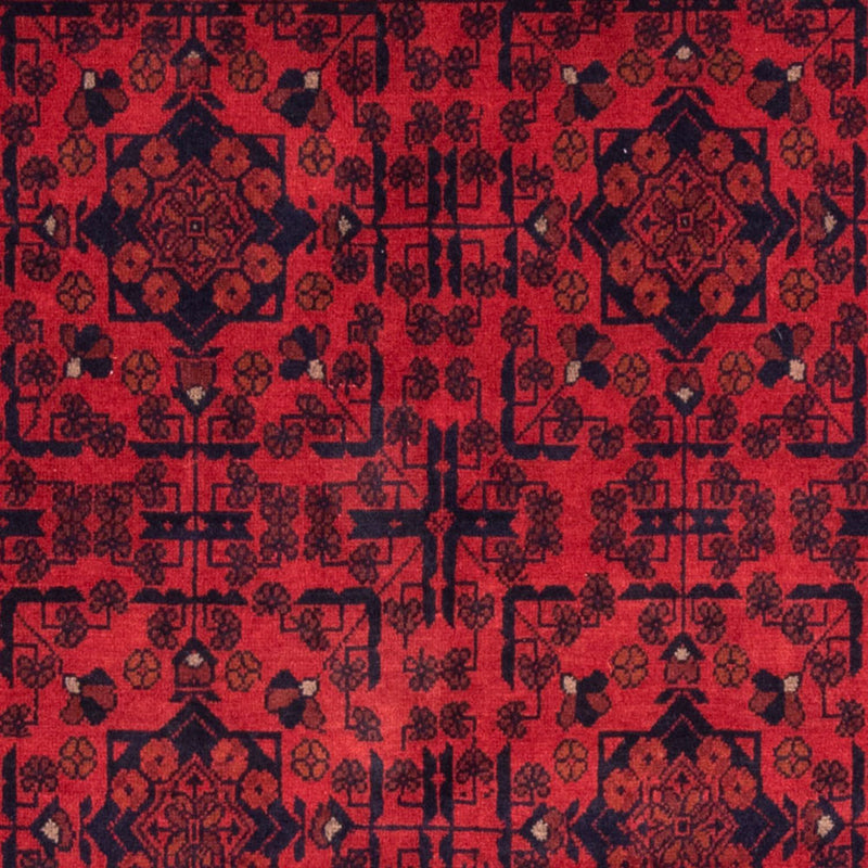 Alfombra afgana - Kunduz - 186 x 126 cm - rojo