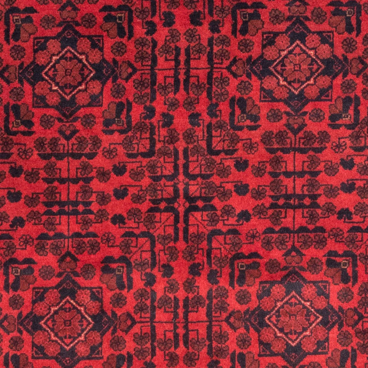 Alfombra afgana - Kunduz - 187 x 122 cm - rojo
