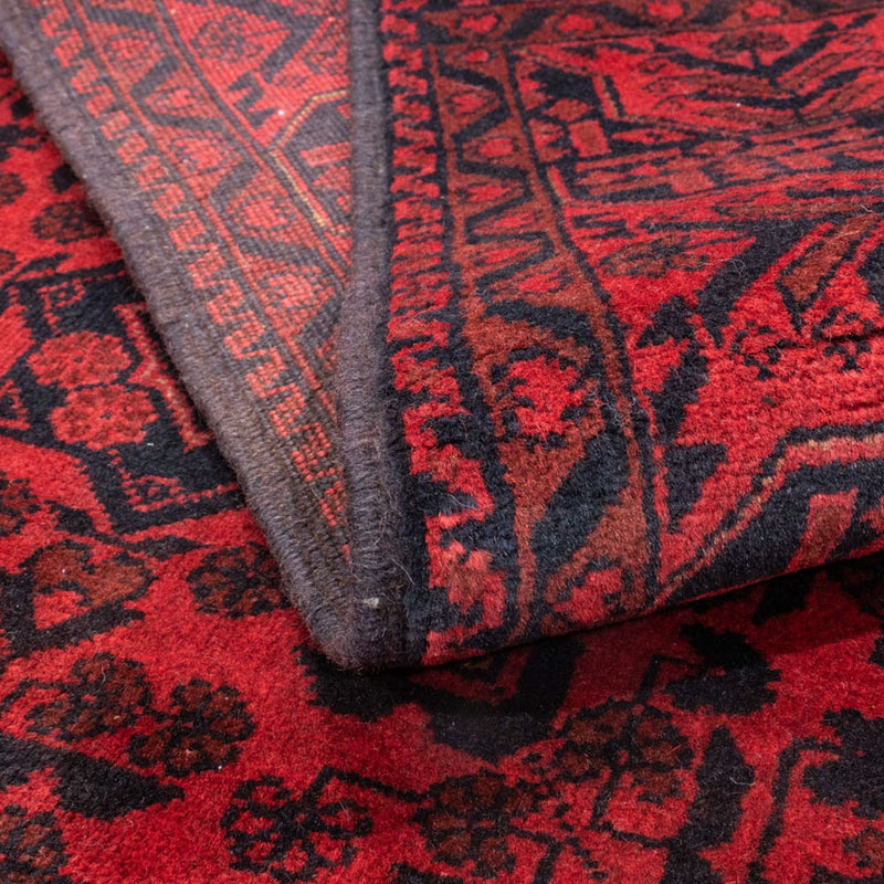 Alfombra afgana - Kunduz - 187 x 122 cm - rojo