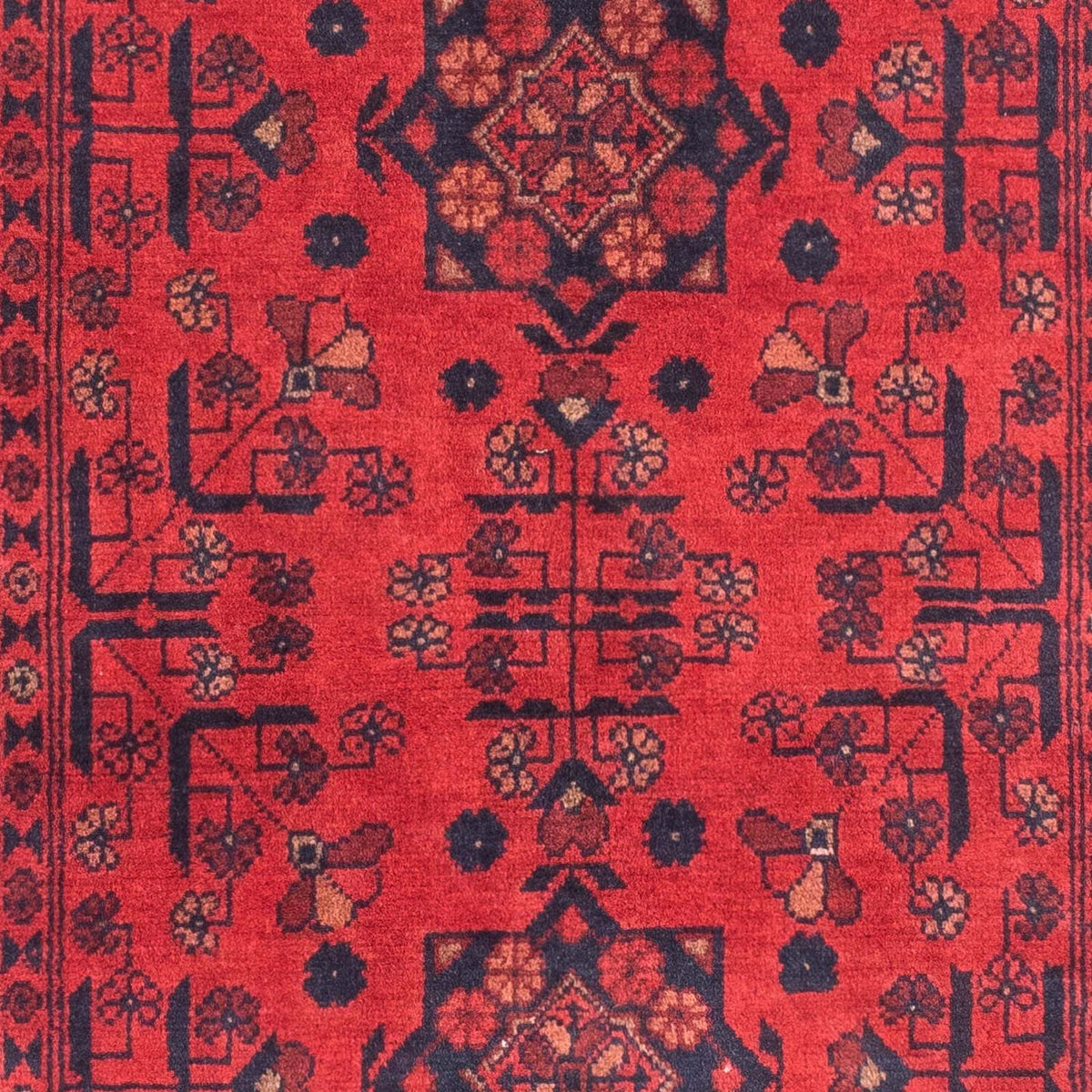 Alfombra afgana - Kunduz - 151 x 103 cm - rojo