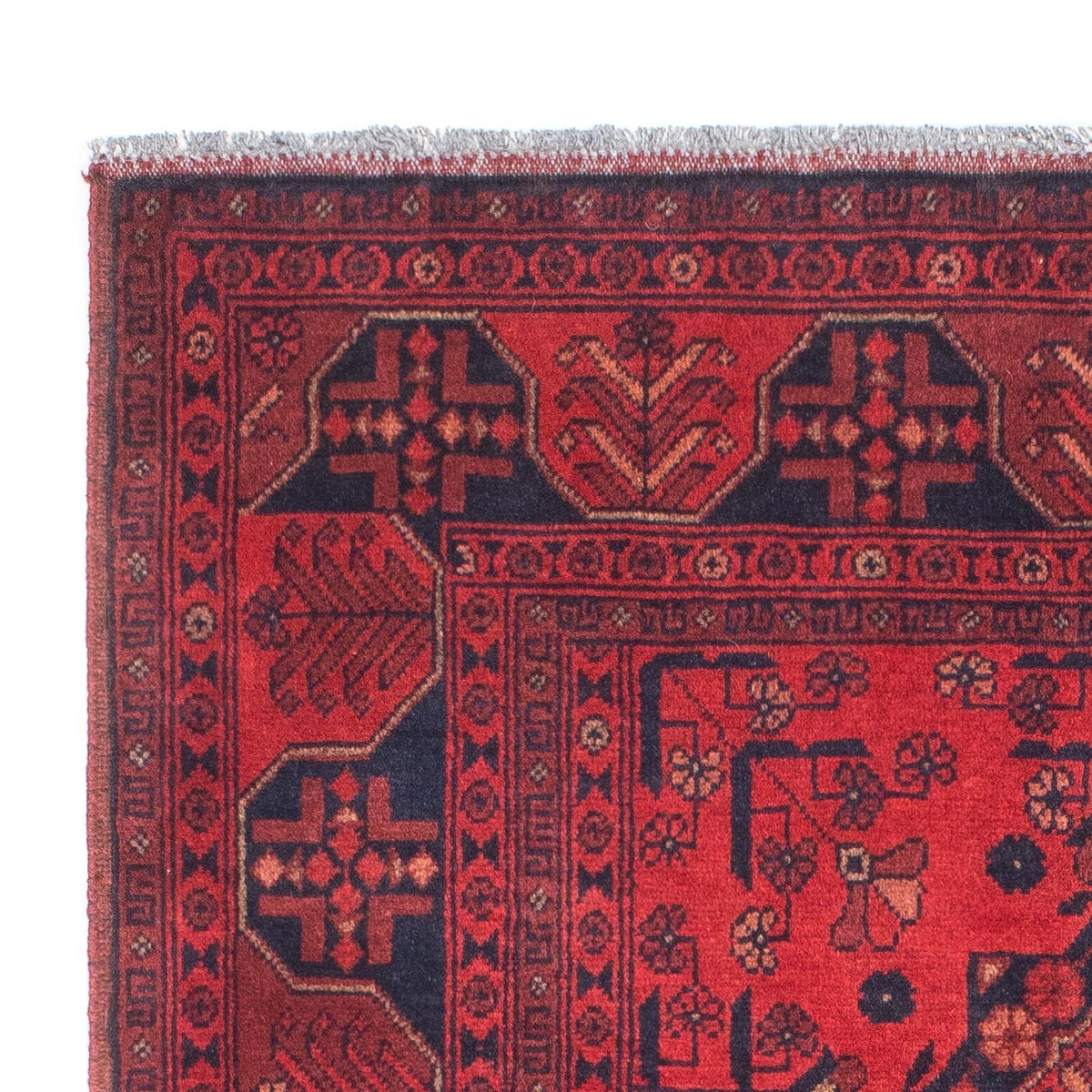 Alfombra afgana - Kunduz - 151 x 103 cm - rojo