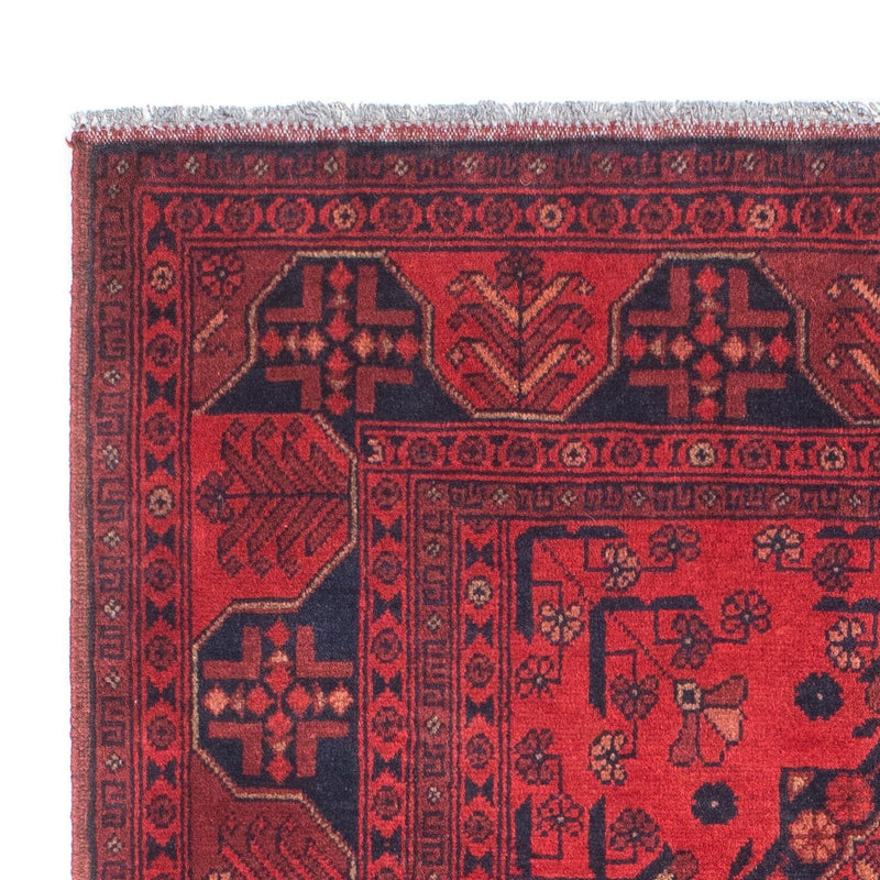 Alfombra afgana - Kunduz - 151 x 103 cm - rojo