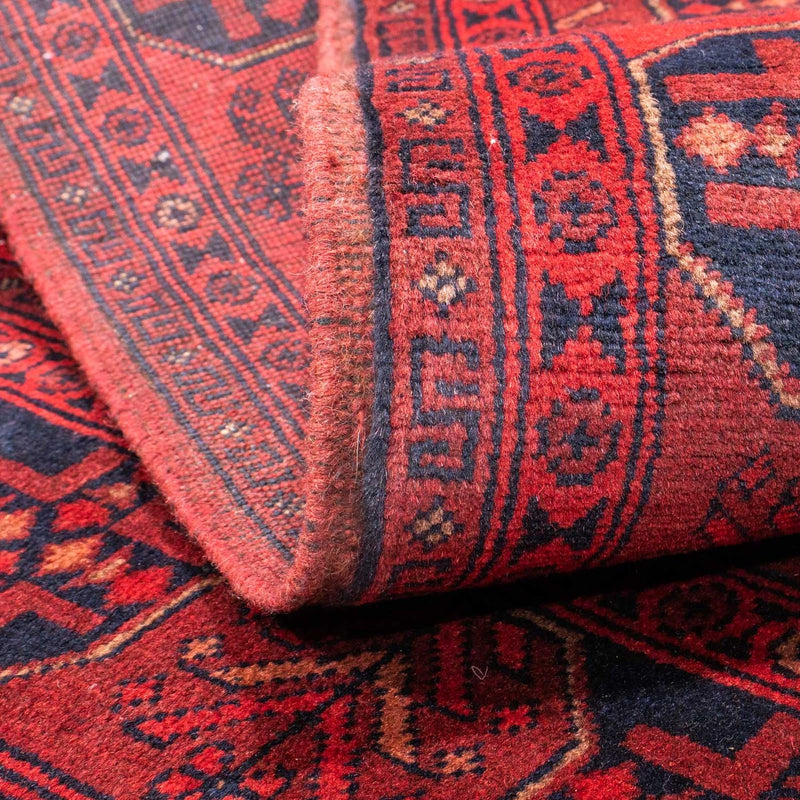 Alfombra afgana - Kunduz - 151 x 103 cm - rojo