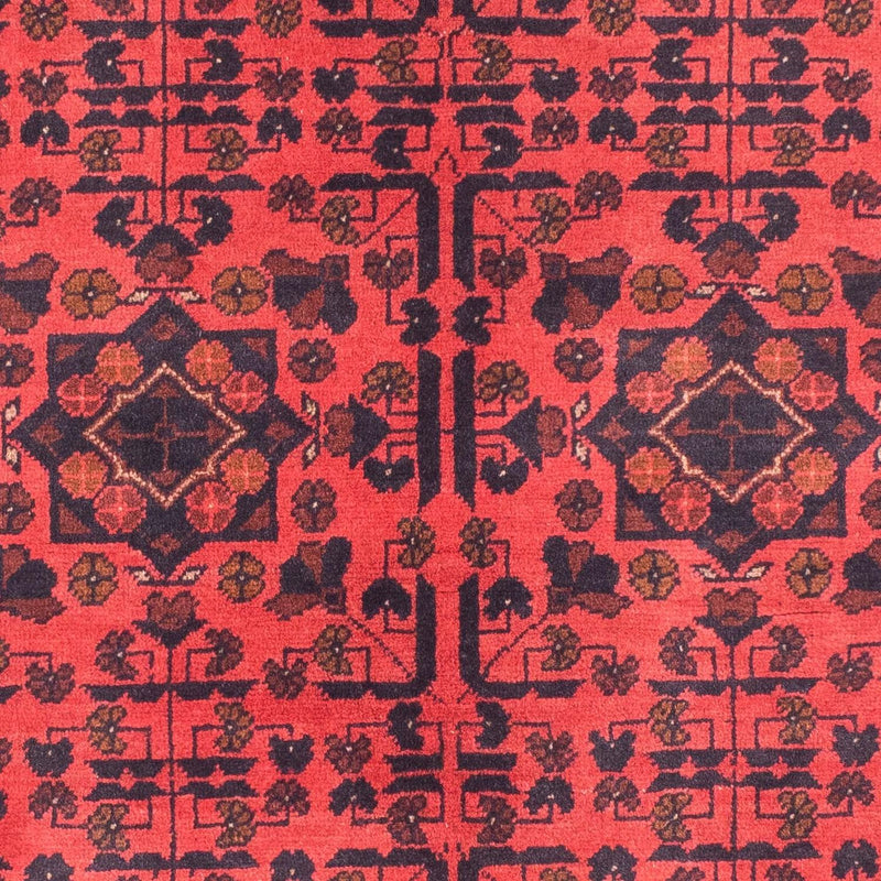 Alfombra afgana - Kunduz - 149 x 103 cm - rojo oscuro