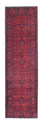 Alfombra de pasillo Alfombra afgana - Kunduz - 287 x 84 cm - rojo oscuro