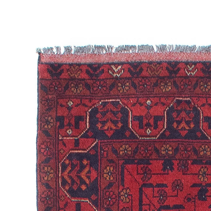Alfombra de pasillo Alfombra afgana - Kunduz - 285 x 83 cm - rojo oscuro