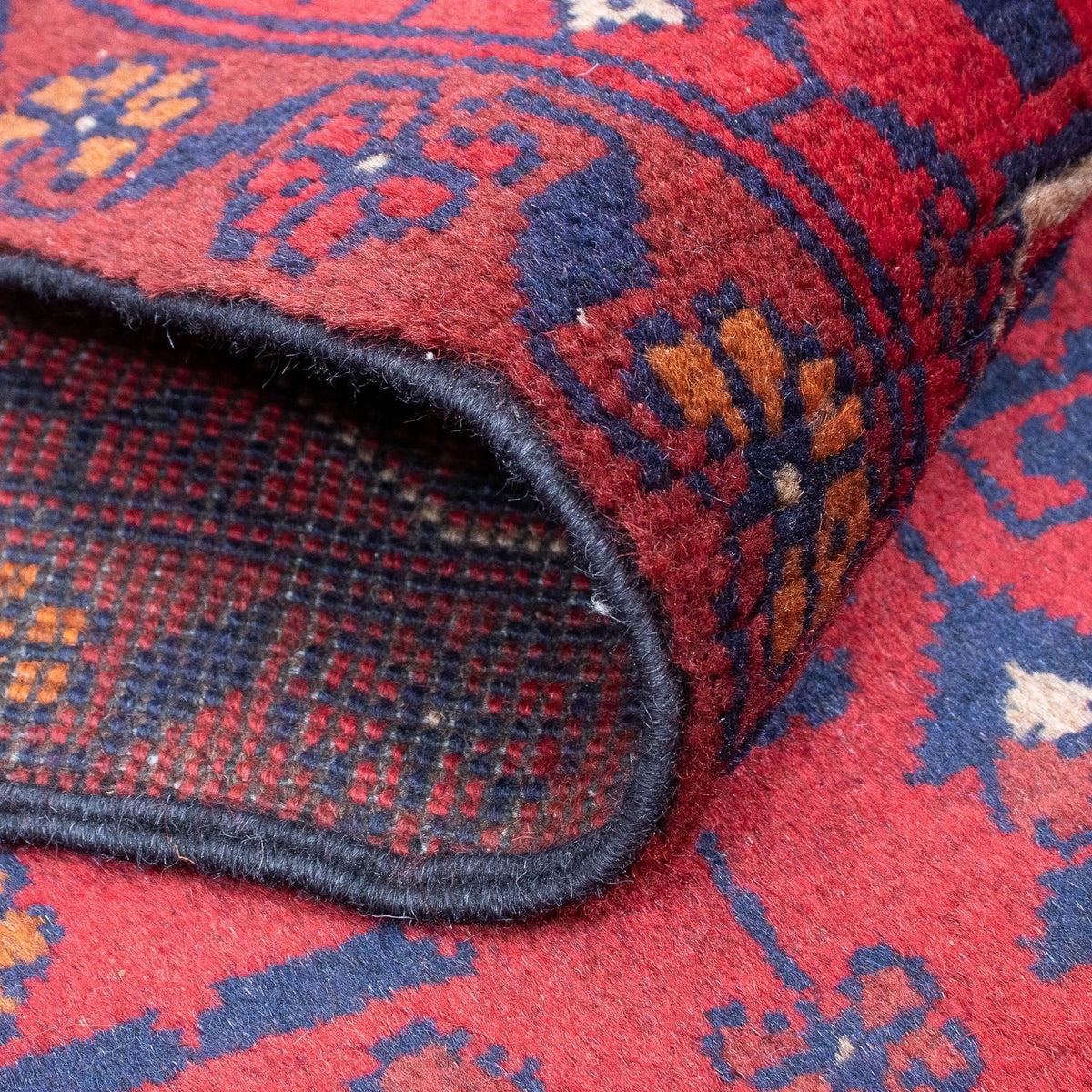 Alfombra de pasillo Alfombra afgana - Kunduz - 285 x 83 cm - rojo oscuro