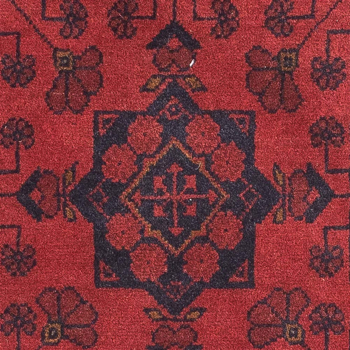 Alfombra de pasillo Alfombra afgana - Kunduz - 190 x 83 cm - rojo oscuro