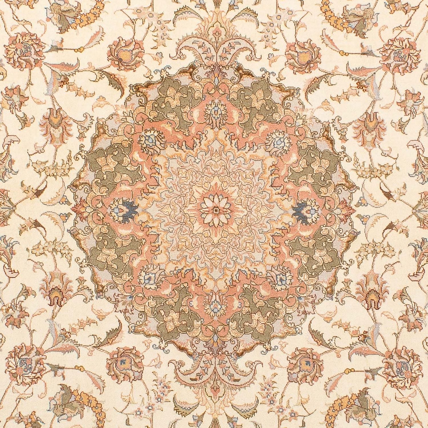 Alfombra Persa - Tabriz - Real - 244 x 168 cm - beige