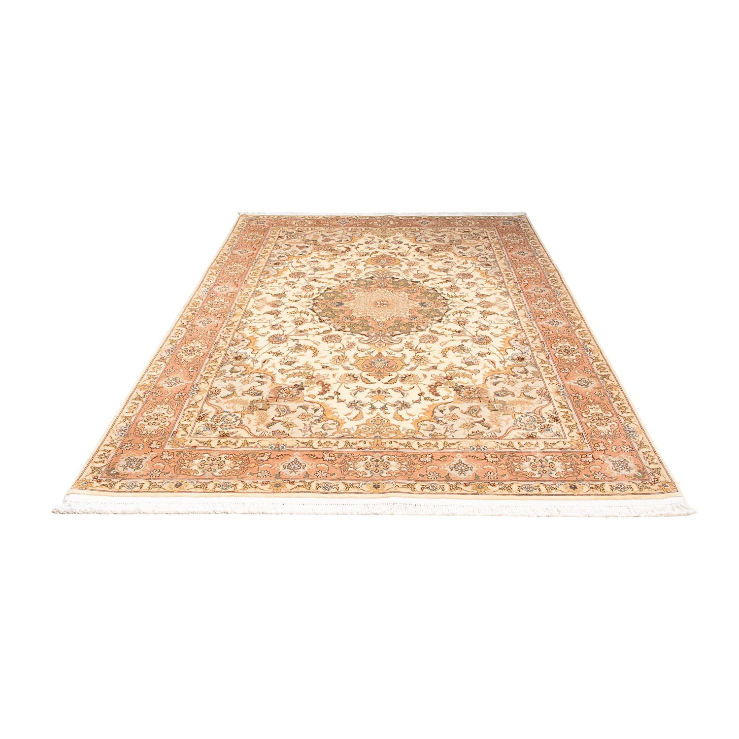 Alfombra Persa - Tabriz - Real - 244 x 168 cm - beige