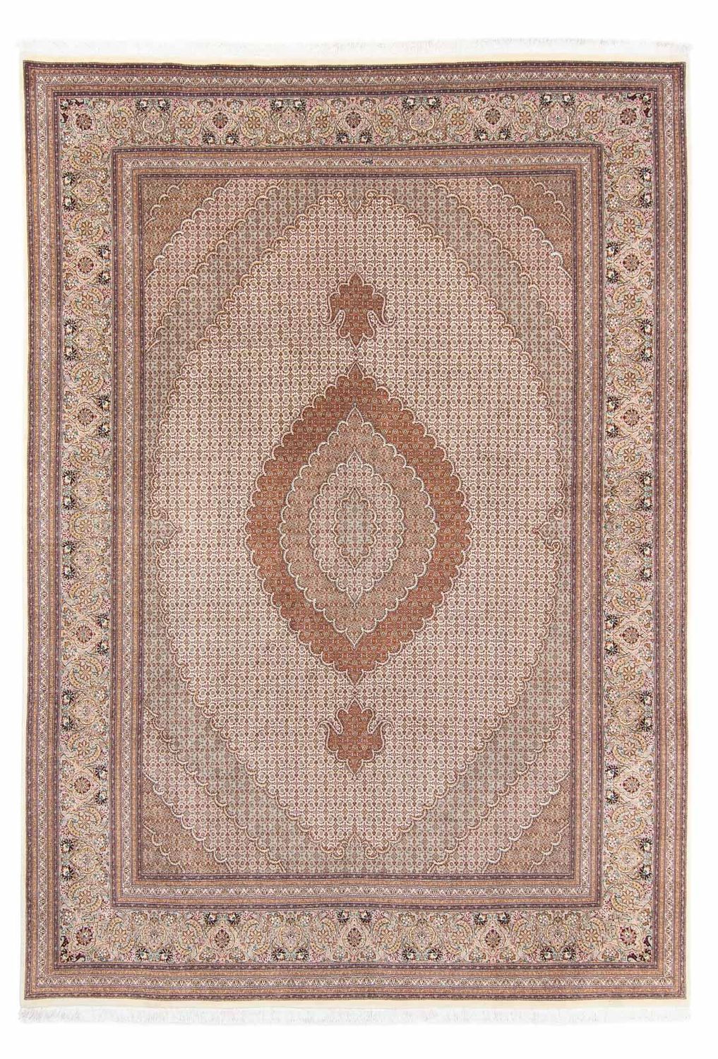 Alfombra persa - Tabriz - 363 x 250 cm - marrón claro