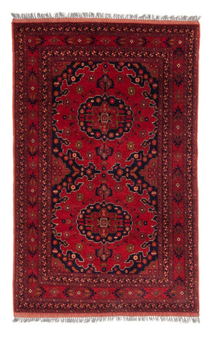 Alfombra afgana - Kunduz - 200 x 120 cm - rojo