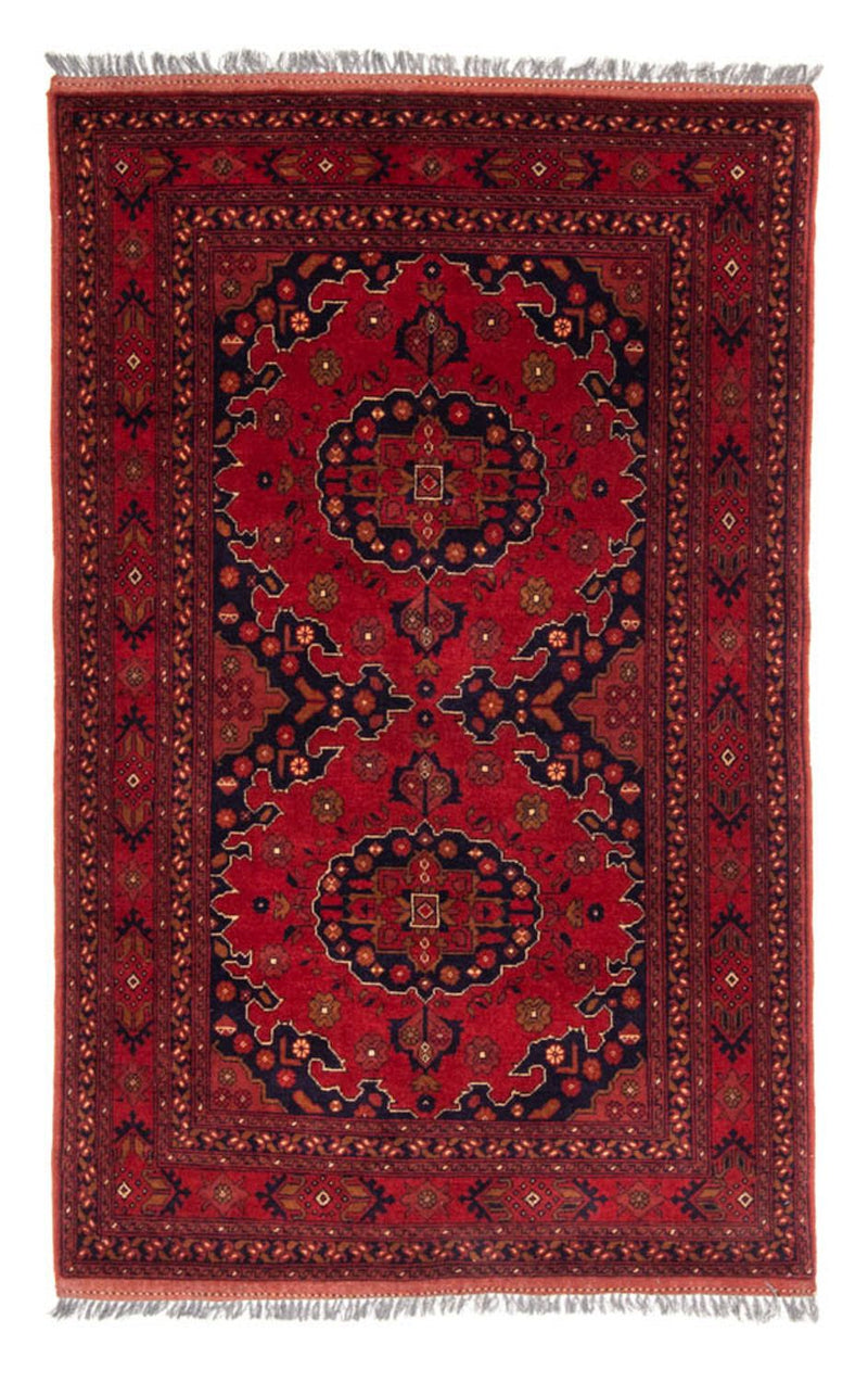 Alfombra afgana - Kunduz - 200 x 120 cm - rojo