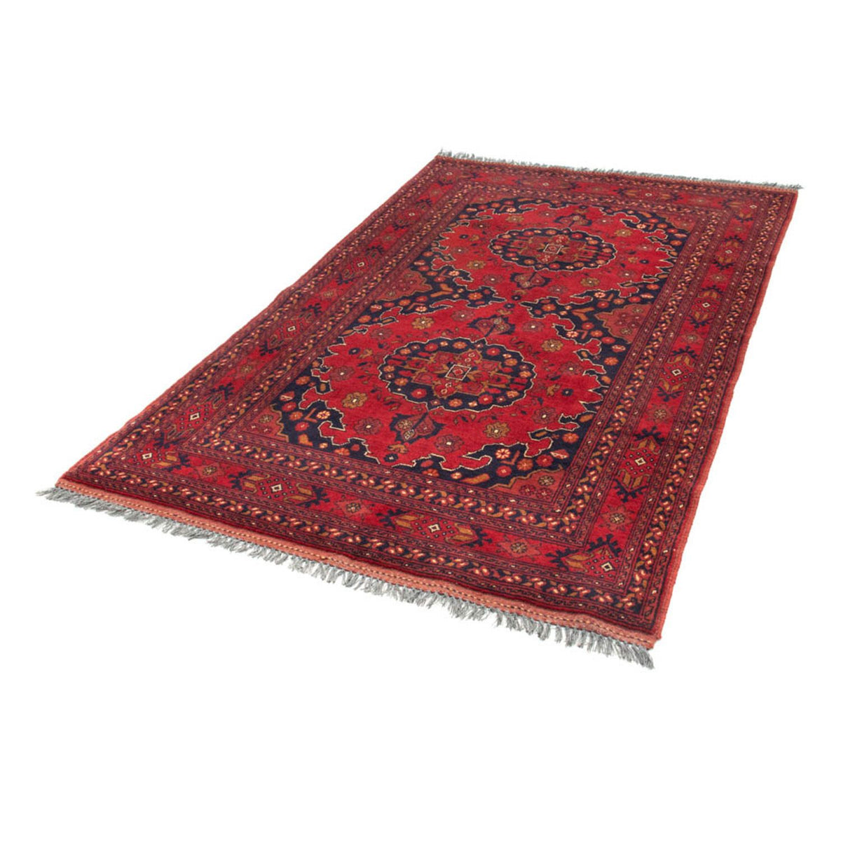 Alfombra afgana - Kunduz - 200 x 120 cm - rojo