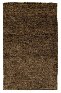 Alfombra Gabbeh - Indus - 100 x 62 cm - marrón oscuro