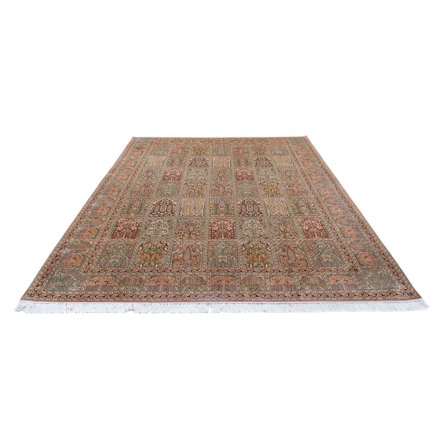 Alfombra de seda - Seda de Cachemira - 336 x 251 cm - multicolor