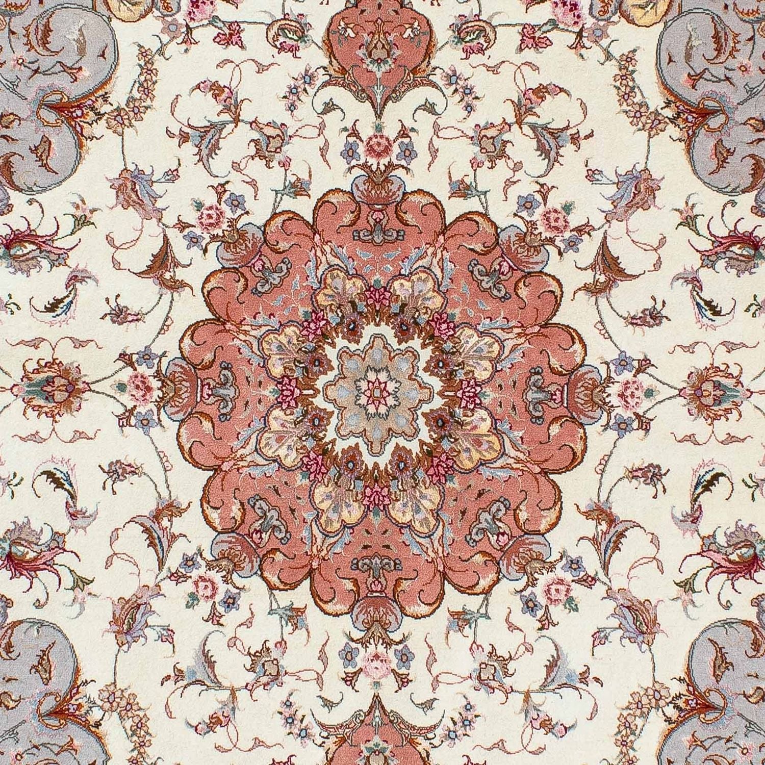 Alfombra Persa - Tabriz - Real - 196 x 153 cm - beige