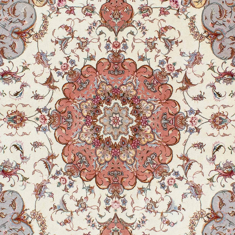 Alfombra Persa - Tabriz - Real - 196 x 153 cm - beige