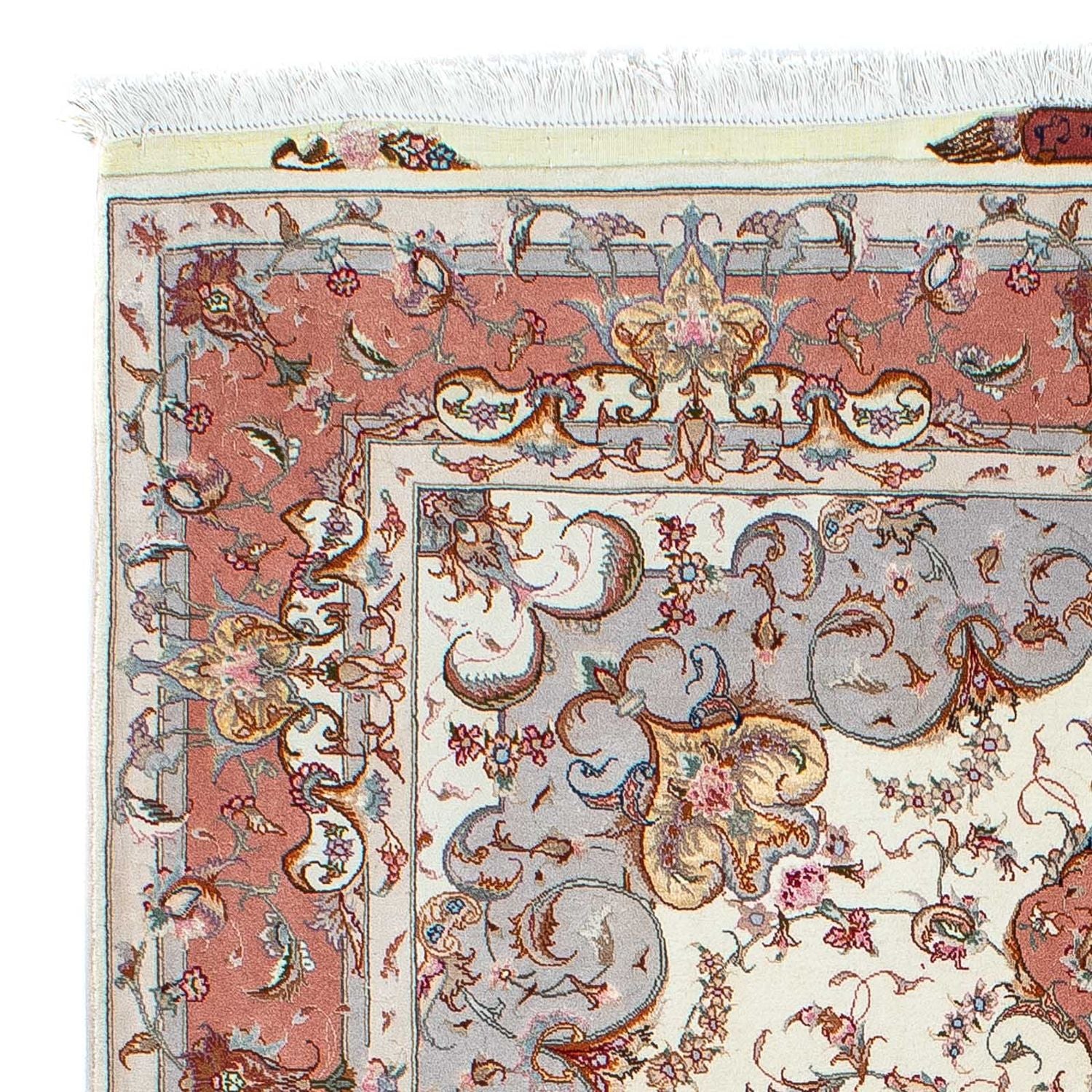 Alfombra Persa - Tabriz - Real - 196 x 153 cm - beige