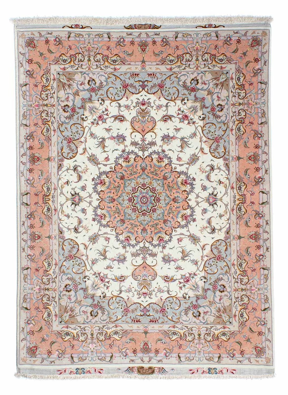Alfombra Persa - Tabriz - Real - 203 x 152 cm - beige