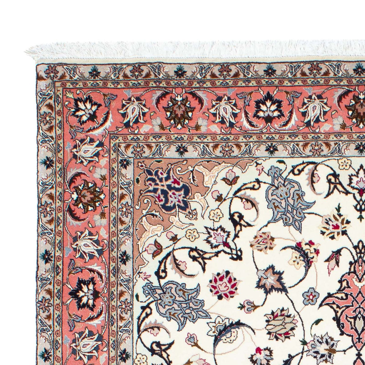 Alfombra Persa - Tabriz - Real - 211 x 153 cm - beige