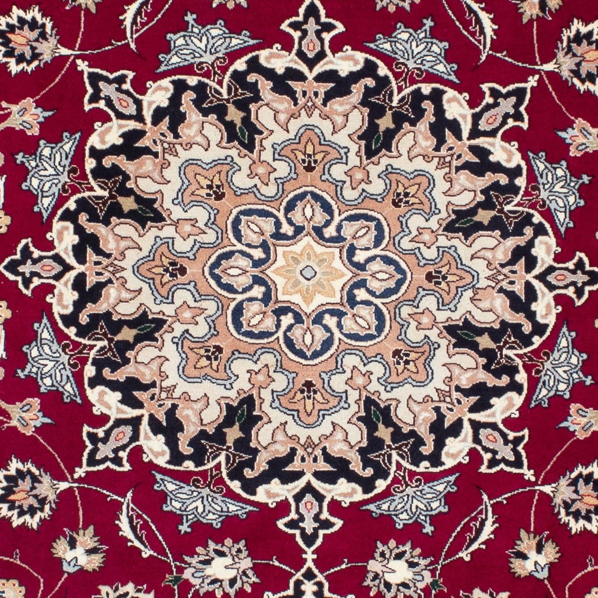 Alfombra Persa - Tabriz - Real - 204 x 153 cm - rojo oscuro