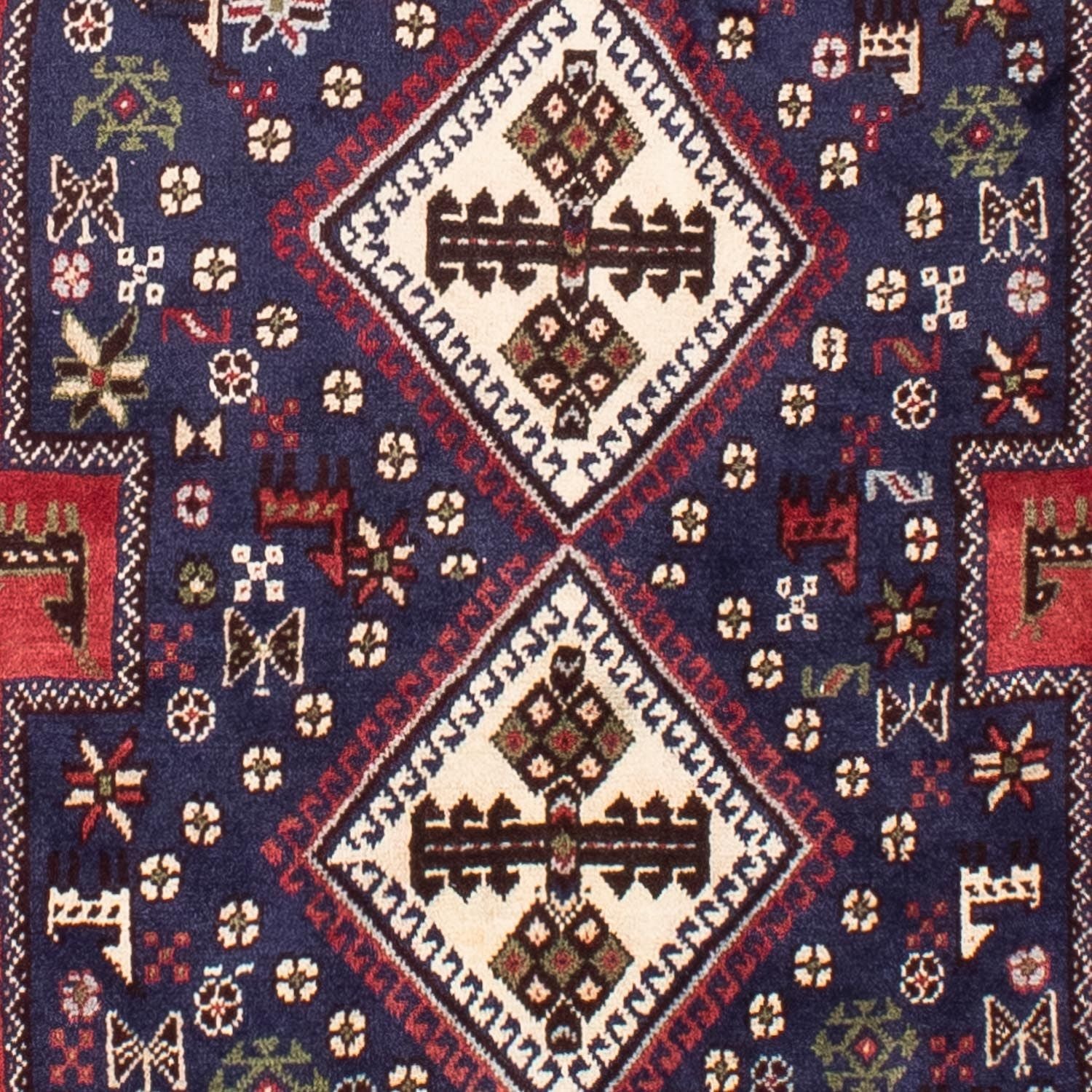 Alfombra persa - Nómada - 201 x 148 cm - azul oscuro