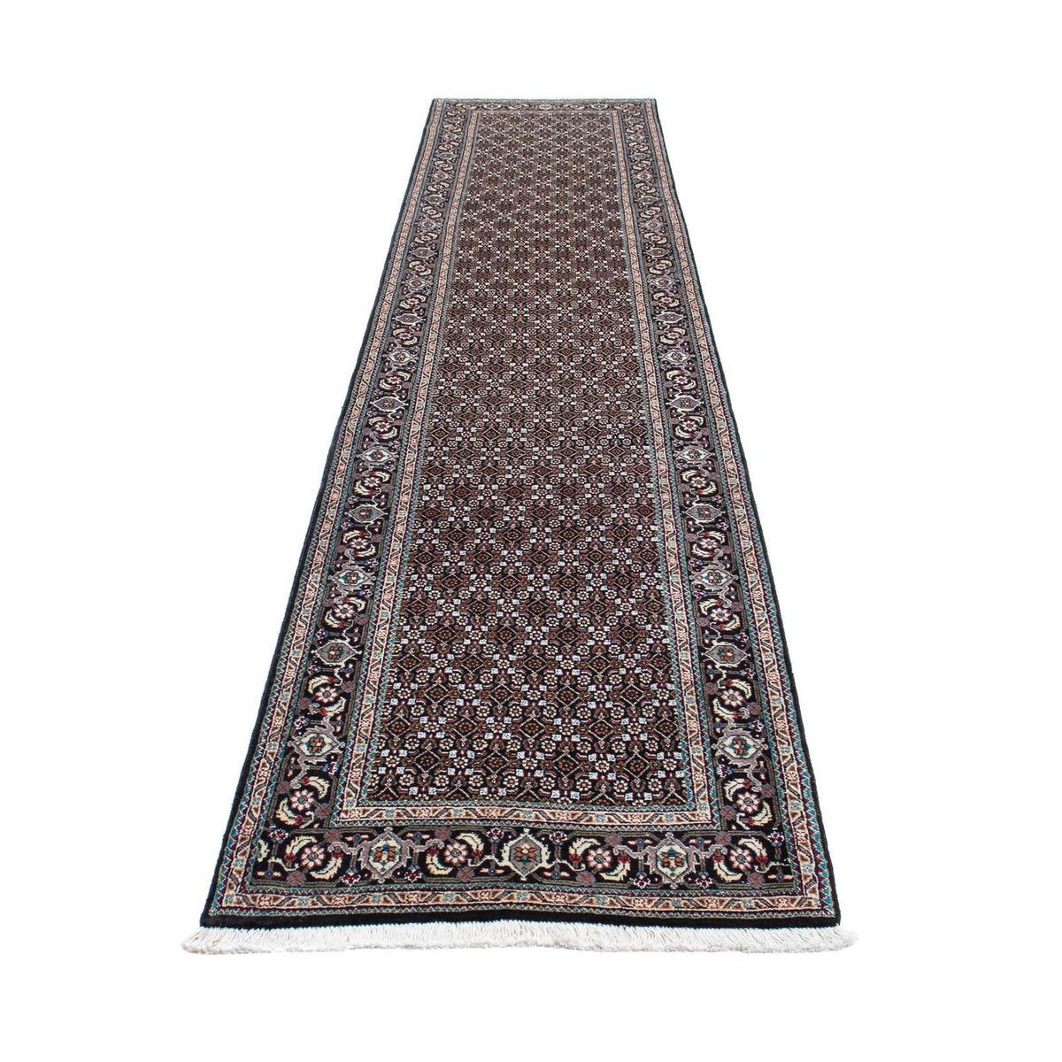 Alfombra de pasillo Alfombra persa - Tabriz - 391 x 76 cm - gris