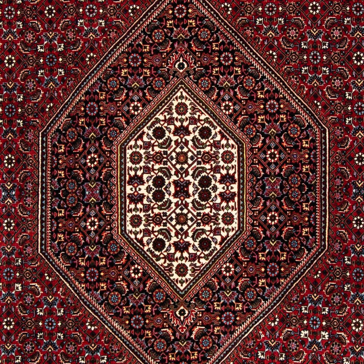 Alfombra persa - Bidjar - 248 x 148 cm - rojo oscuro