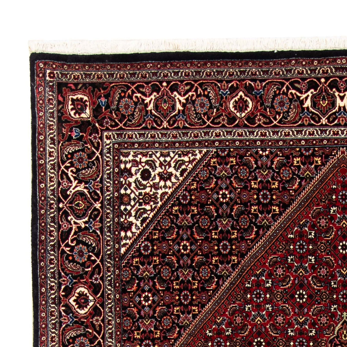Alfombra persa - Bidjar - 248 x 148 cm - rojo oscuro
