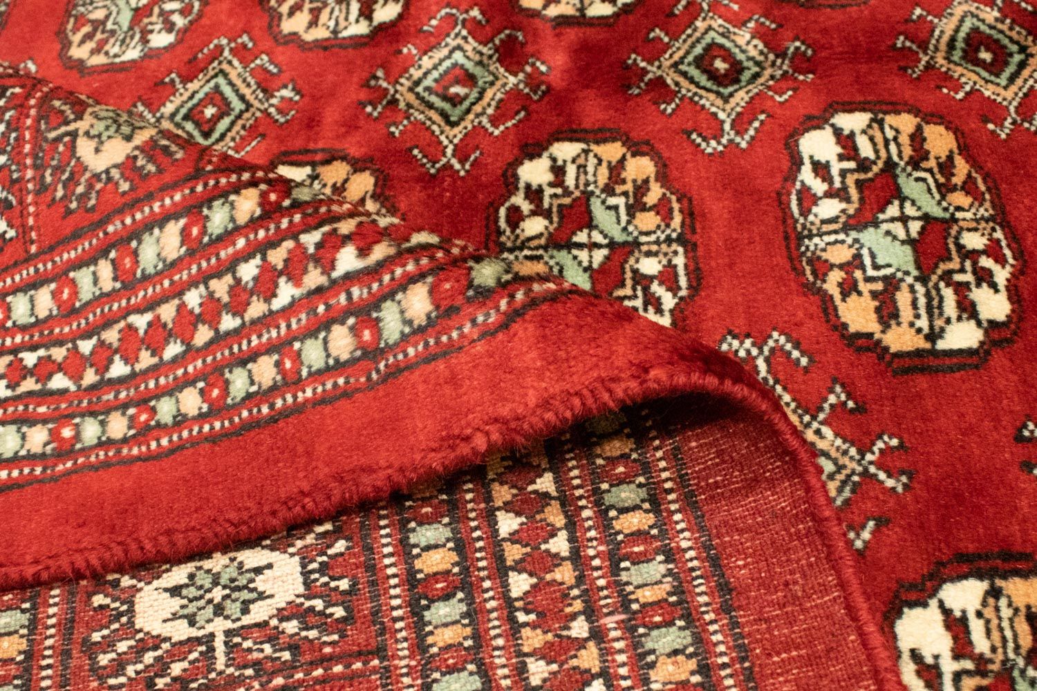 Alfombra afgana - Bukhara - 223 x 149 cm - rojo