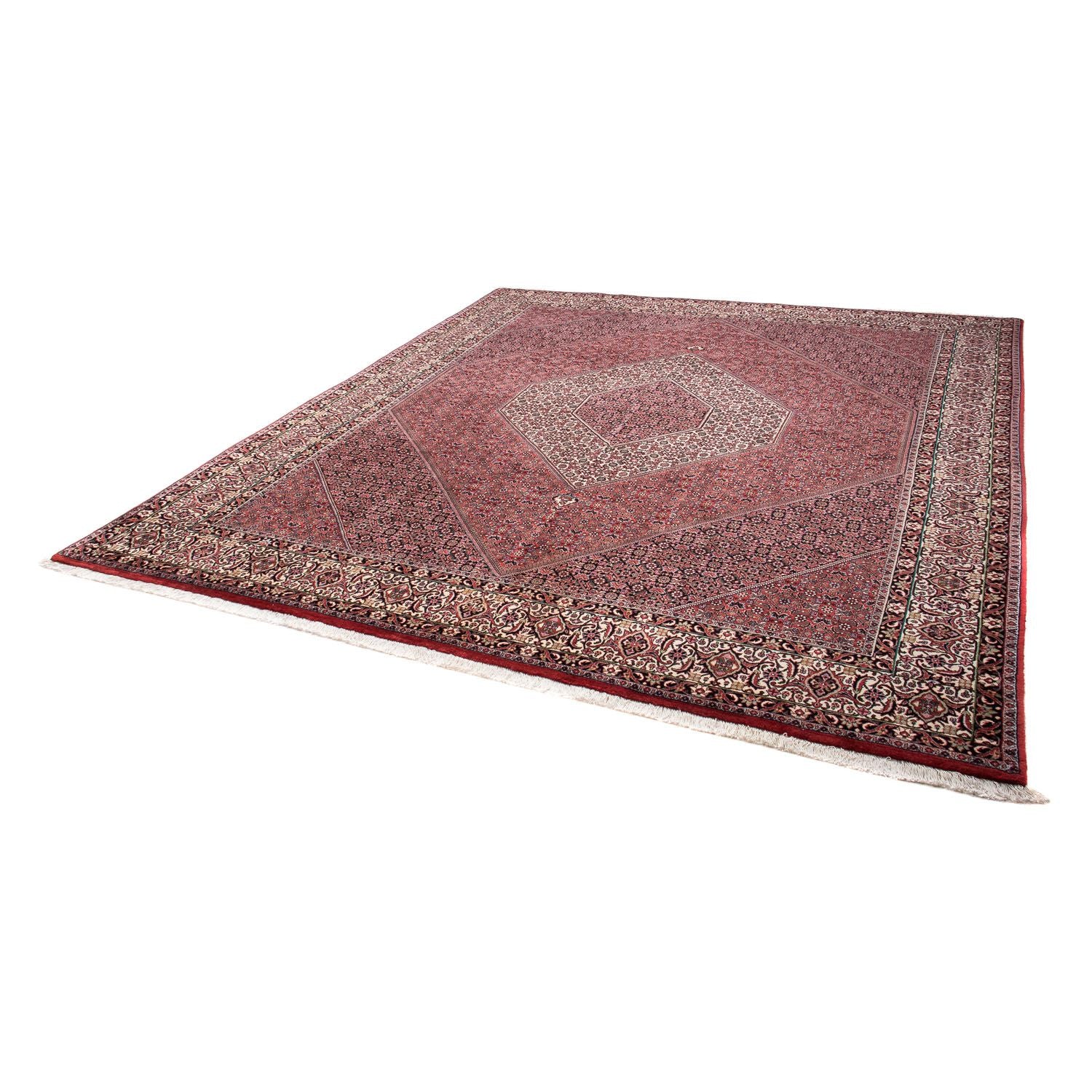Alfombra persa - Bidjar - 293 x 248 cm - rojo claro