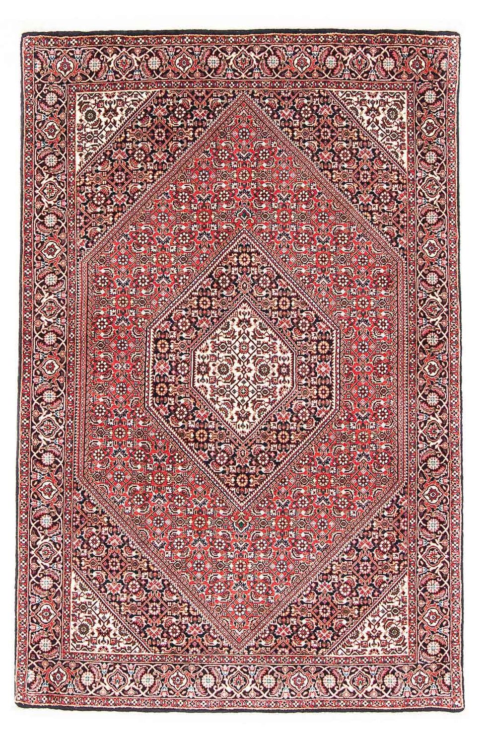 Alfombra persa - Bidjar - 181 x 109 cm - rojo claro
