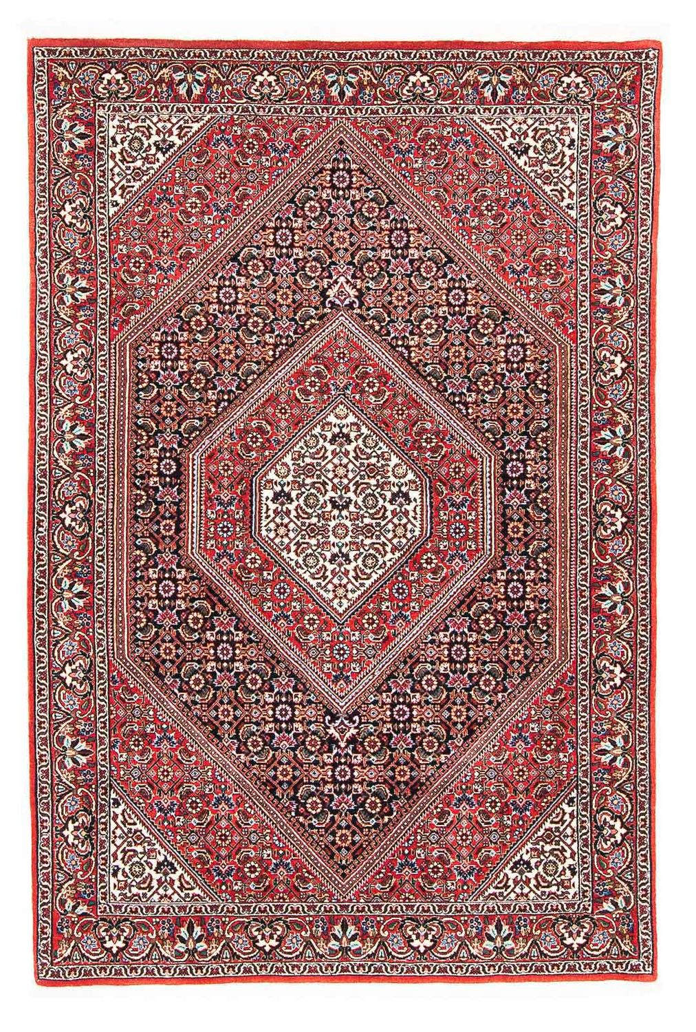 Alfombra persa - Bidjar - 177 x 109 cm - rojo